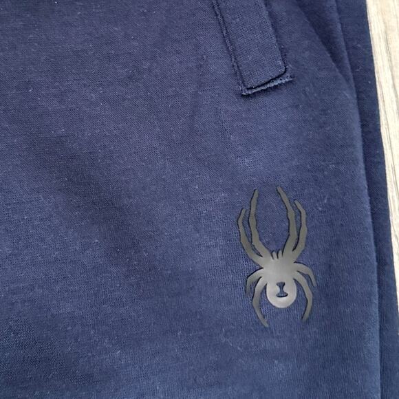 Spyder Active Men's Elastic Waistband Zippered Pockets Tapered Pants - Navy XL - Picture 7 of 8